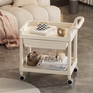 Chariot de rangement roulant blanc en promotion avec étagères et roues pour salle de bain, cuisine et salons de beauté - Product Image 4