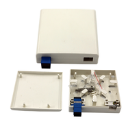 Boîtier mural FTTH 2 ports, boîtier FTTH mini 86 pour fibre optique, boîtier de bureau 1 ou 2 ports intérieur