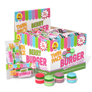 Super viviga coloré doux <span class=keywords><strong>mini</strong></span> <span class=keywords><strong>hamburger</strong></span> forme <span class=keywords><strong>halal</strong></span> gommeux gelée Burger bonbons - Product Image 1