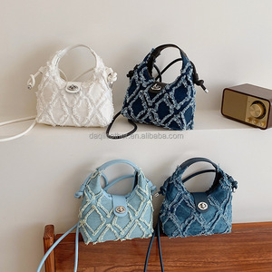 Nuevo Bolso Tote Casual de Mezclilla para Mujer, con Cierre de Cremallera, Forro de Poliéster, Portátil - Product Image 3