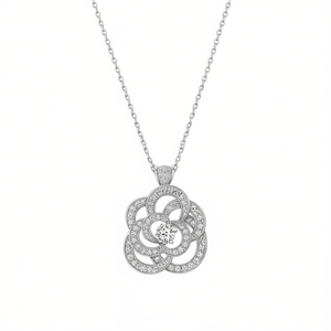 Collar de Diamantes T0028 en Oro Blanco, Corte Brillante Redondo, Certificado GIA, Joyería de Lujo para Uso Diario de Mujer - Product Image 1