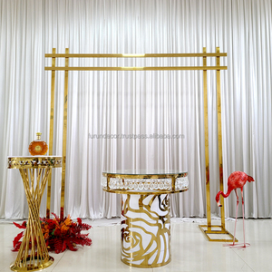 Factory Stainless Steel Wedding Arch Square Background Frame Table Stand for Party Ceremony with Flower <b>Balloon</b> Decoration - Product Image 5
