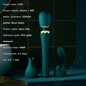 กล่องแบบกำหนดเองฟรี - ไม้กายสิทธิ์ซิลิโคนขนาดใหญ่ Av Vibrator เครื่องนวดพลังสำหรับผู้หญิง ของเล่นทางเพศสำหรับผู้หญิง กระตุ้นคลิตอริส ร้านค้า - Product Image 3