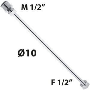 CONNECTEUR DE BRIDE DE TUYAU EN CUIVRE CHROMÉ Ø 10-MF 1/2x1/2 cm 60 Raccord de soudure en fonte à surface lisse pour tête de modèle à gaz - Product Image 2