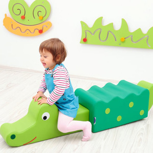 Tabouret à bascule en forme d'animal pour tout-petits, avec accoudoirs, en tissu, mousse à haute élasticité, siège enfant unisexe, jouet éducatif - Product Image 5