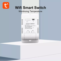 Application Smart Life TUYA, interrupteur de surveillance de la température, récepteur 85V-250V, relais 1CH, WiFi, contrôle par application TUYA, télécommande Smart Life