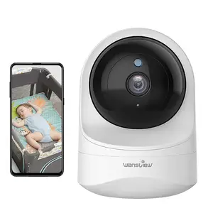 Zosi — caméra de surveillance sans fil pour chiens et chats, écran 1080p, avec zoom d'inclinaison, wifi, surveillance de sécurité pour animaux domestiques, à domicile, l'usine et magasin