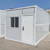 Casa Contenedor Plegable Prefabricada de Alta Calidad, 20 pies, Estructura de Acero Modular Moderna, Casa Móvil Pequeña