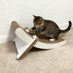 Tiragraffi per Gatti Moderno di Lusso a Due Livelli, Regolabile in Altezza, Verticale e Orizzontale, Arredamento Interattivo per Animali Domestici - Product Image 1