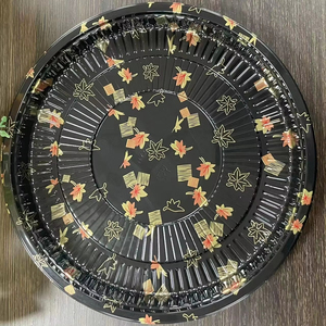 HYX-018 Barquettes jetables écologiques en PET de 0,2 à 0,5 mm d'épaisseur, style japonais, pour sushis et salades à emporter, avec couvercle, commande personnalisée - Product Image 1