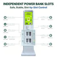 Mesin Penyewaan Power Bank 21 Inch untuk Luar Ruangan, Tahan Air, Pengisi Daya Ponsel, Kios Power Bank