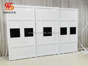 SMOOTH New Design Modern Black Drapery White Iron <b>Backdrop</b> Magic Champagne Wall Metal <b>Stand</b> Arch <b>Backdrop</b> - Product Image 5