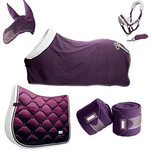 Wholesale Horse Equipment Supplier Custom Design Equestrian Saddle Pad Set All Purpose Satin Fabric Saddle Pads