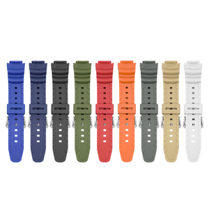Vente chaude 18mm Remplacement Bracelets De Montre Accessoires pour Casio AE-1000W <span class=keywords><strong>AQ</strong></span>-<span class=keywords><strong>S810W</strong></span> Logo Personnalisé Bracelets De Montre En Caoutchouc - Product Image 4