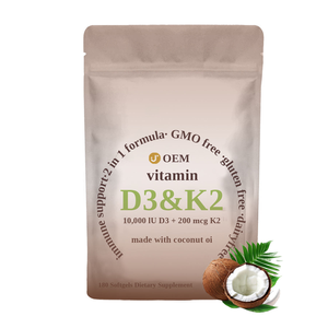 Capsule di Vitamina D3 K2, Integratore per il Supporto di Ossa e Sistema Immunitario con 5000 UI di D3 e MK-7 K2 - Product Image 1