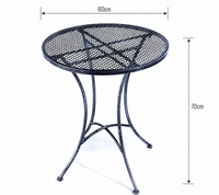 Ensemble table et chaises de jardin en fer forgé, style vintage européen, pour terrasse, balcon, repas de loisirs