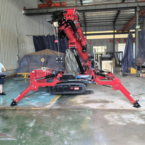 P-801 ZMT 3T 5 Ton 10 Ton diesel Mini <span class=keywords><strong>Spider</strong></span> Crane beton dengan Remote Auger Man keranjang mengangkat Pria - Product Image 3