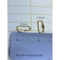 Fermoir de sécurité ovale à vis grande taille en or massif 18 carats pour bracelet, collier et pendentif - Apprêts de bijouterie