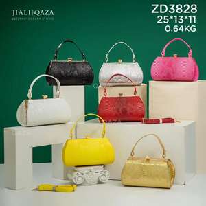 Jiali qaza thiết kế Phụ nữ buổi tối ly hợp túi xách bán buôn rắn mô hình thêu sang trọng Ruched giá rẻ bolsos de Mano - Product Image 2