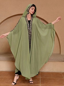 <span class=keywords><strong>Robe</strong></span> Longue à Capuche Femme Adulte de Qualité Supérieure, Très Vendue, Ornée de Strass et Perles, Style Arabe Musulman du Moyen-Orient - Product Image 2