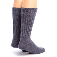 Calcetines de alpaca para diabéticos Calcetines de tripulación de pantorrilla ancha Calcetines térmicos suaves para hombres