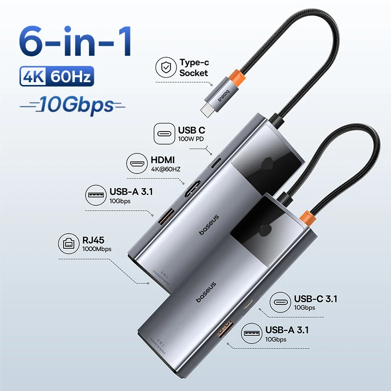 6 en 1 60Hz USB 3,1