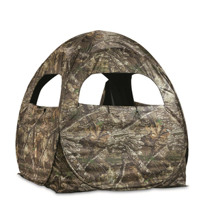 FUNHORUN 360° See-Through Ground Blind - 2-3 Person Pop-Up Blind For Deer & Turkey Hunting