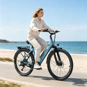 Bicicleta Eléctrica HillMiles con Cuadro Bajo, Envío Rápido desde la UE, Carga Máxima 120 kg, Altura de Cuadro 44 cm, Bicicleta Eléctrica Urbana para Desplazamientos - Product Image 1