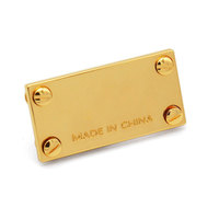 Pour les soins vêtements faux concepteur rectangulaire privé Parcum coeur personnalisé chine fait étiquette nom plaque métal personnalisable étiquette Logo