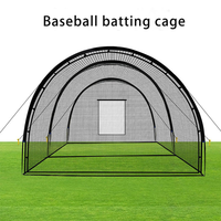 Filet de cage de baseball de qualité supérieure 22x12x8 pieds, cage de frappe portable pour baseball et softball avec porte à fermeture éclair pour l'entraînement au frappeur