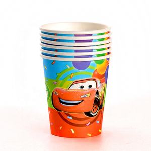 Gobelets en papier jetables pour fête, couleur unie, thème de fête d'anniversaire, fournitures pour fête - Product Image 5