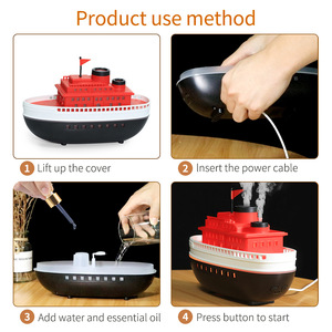 300ml Ship Design New Arrival Ultrasonic Cool Mist USB Humidifier with LED Light Essential <b>Oil</b> Aromatherapy <b>Diffuser</b> - Product Image 5