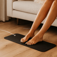 Tapis de mise à la terre antidérapant, coussinet conducteur pour les pieds avec cordon de mise à la terre pour le bureau, la maison et les applications de bien-être