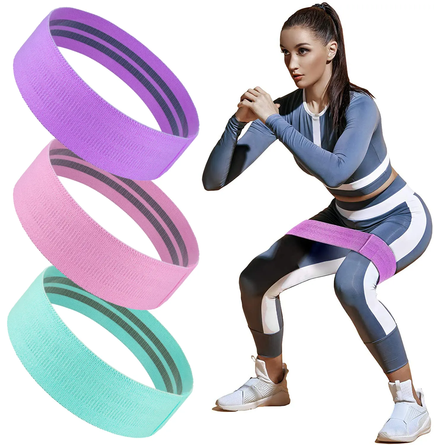 Wholesale High Quality Custom Slingshot Hip Circle Resistance Loop Band Exercise Fitness