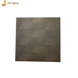 LL233 304 316 Steel Wall Panels <b>Plate</b> Antique Copper Bronze Etched Stainless Steel <b>Door</b> Wall Decoration - Product Image 2