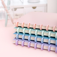 Gros Macaron Couleur Cahier à Feuilles Mobiles Doux de Haute Qualité Papier Amovible pour Étudiant Bureau Cadeau Logo Personnalisé