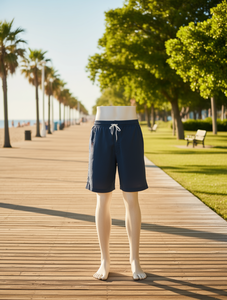 Pantalones Cortos Bermuda para Hombre O'MAS, 100% Algodón, Cintura Media con Cordón, Color Sólido Informal, HS235G - Product Image 2