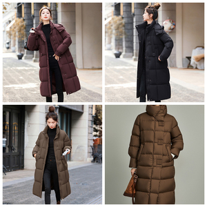 Giacca di cotone all'ingrosso a basso prezzo per <span class=keywords><strong>donna</strong></span> stile medio-<span class=keywords><strong>lungo</strong></span> con cappuccio e vita Cinching effetto dimagrante grande tasca - Product Image 4