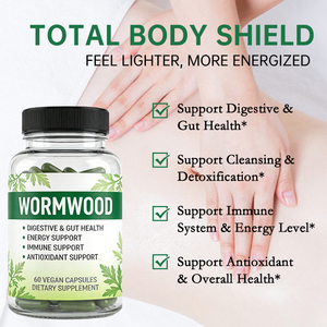Kapsul Wormwood Label Pribadi OEM Suplemen Herbal Wormwood untuk Mendukung Kesehatan Pencernaan & Usus - Product Image 3