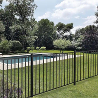 Clôture en métal galvanisé à chaud, robuste et durable, anti-corrosion, barrière de sécurité pour piscine familiale en plein air, clôture verticale en acier