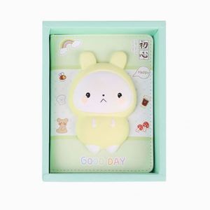 Wholesale <b>Cheap</b> Customizable Silicone Kawaii Cute Cartoon Leather Cover Decompression Notebook - Product Image 3