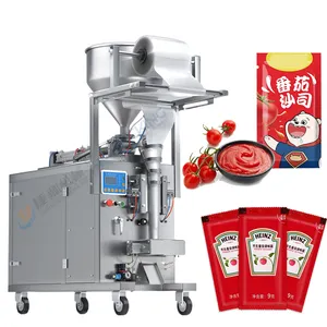 Automatic Pneumatic 4 Side Filling Sealing Packing Machine Sauce Oil Ketchup Sachet Pouch Four Side Seal Packaging Machine