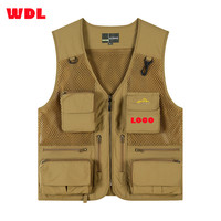 Gilet de pêche et de randonnée multi-poches en maille pour homme, idéal pour le travail, les voyages et la photographie en extérieur (OEM)