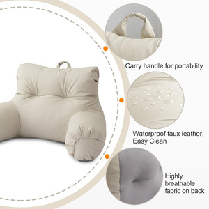 B251 ODM Faux cuir oreiller de lecture toutes saisons Wedge dossier <span class=keywords><strong>bras</strong></span> dos soutien <span class=keywords><strong>coussin</strong></span> assis lit canapé oreiller pour Couple - Product Image 4