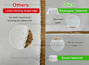 Nappe ronde personnalisée en polyester blanc 100% de 90/120/132 pouces pour la maison, les mariages, les banquets, les fêtes et les événements - Product Image 5