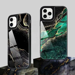 Capa de telefone de mármore de luxo para iphone 11 12 13 14 15 pro max Desenho de logotipo personalizado com sublimação de marca atacado