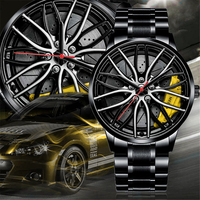 Nouvelle Montre de Luxe d'Affaires Lumineuse pour Homme 2022, Style Noël Tendance, à Quartz, avec Roue Rotative de Voiture de Sport, MW02