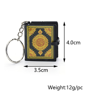 <span class=keywords><strong>Porte</strong></span>-clés miniature mignon en forme de <span class=keywords><strong>Coran</strong></span>, cadeau pour musulman - Product Image 2