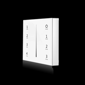 T21 2,4G RF inalámbrico <span class=keywords><strong>4</strong></span> zonas vidrio de un solo Color montado en la pared 3VDC batería Panel táctil atenuador controlador <span class=keywords><strong>LED</strong></span> para iluminación <span class=keywords><strong>LED</strong></span> - Product Image 4