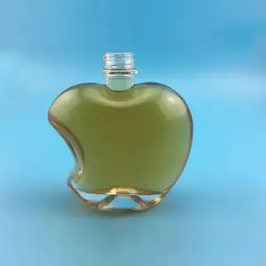 Garrafa de vidro personalizada de apple, garrafa de licor de vidro para cider 250ml 500ml, maçã vazia 500ml 450ml, garrafa de vinho